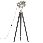 Vidaxl lampadaire  trpied noir bois de manguier massif 97 cm