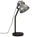 Vidaxl lampe de bureau 25 w argent vintage 17x17x60 cm e27