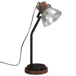 Vidaxl lampe de bureau 25 w argent vintage 18x18x60 cm e27