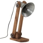 Vidaxl lampe de bureau 25 w argent vintage 23x13x52 cm e27