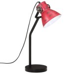 Vidaxl lampe de bureau 25 w rouge dlav 17x17x60 cm e27