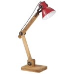 Vidaxl lampe de bureau 25 w rouge d�lav� 23x18x96 cm e27
