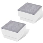 Vidaxl lampes enterr�es � led 2 pcs 100x100x68 mm