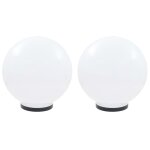 Vidaxl lampe  led sous forme de boule 2 pcs sphrique 40 cm pmma