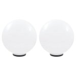 Vidaxl lampes � led sous forme de boule 2 pcs sph�rique 50 cm pmma