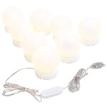 Vidaxl lampe de miroir avec 8 ampoules led blanc chaud et blanc froid