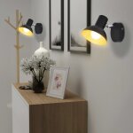 Vidaxl lampe murale 2 pcs pour 2 ampoules e27 noir et dor