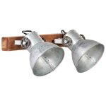 Vidaxl lampe murale industrielle argent� 45x25 cm e27