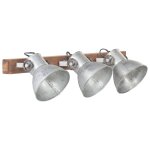 Vidaxl lampe murale industrielle argent� 65x25 cm e27