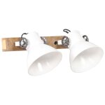 Vidaxl lampe murale industrielle blanc 45x25 cm e27