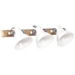 Vidaxl lampe murale industrielle blanc 65x25 cm e27