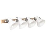 Vidaxl lampe murale industrielle blanc 90x25 cm e27