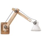 Vidaxl lampe murale style industriel blanc rond e27