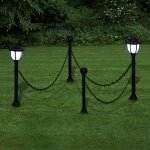 Vidaxl lampes solaires 4 pcs avec chane et piquets