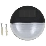 Vidaxl lampes solaires murales � led d'ext�rieur 24 pcs rond noir