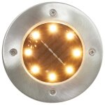Vidaxl lampe solaire au sol 8 pcs lumi�res led blanches chaudes
