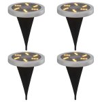 Vidaxl lampes solaires de sol et piquets de sol extrieur 4 pcs