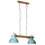 Vidaxl lampe suspendue 25 w bleu d�lav� 85x28x109 cm e27