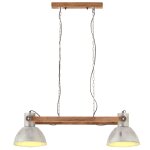 Vidaxl lampe suspendue industrielle 25 w argent 109 cm e27
