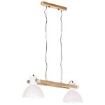 Vidaxl lampe suspendue industrielle 25 w blanc 109 cm e27