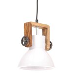 Vidaxl lampe suspendue industrielle 25 w blanc rond 19 cm e27