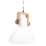 Vidaxl lampe suspendue industrielle 25 w blanc rond 30 cm e27