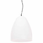 Vidaxl lampe suspendue industrielle 25 w blanc rond 32 cm e27