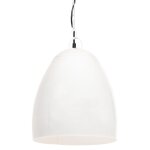 Vidaxl lampe suspendue industrielle 25 w blanc rond 42 cm e27