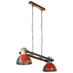 Vidaxl lampe suspendue industrielle 25 w multicolore 111 cm e27