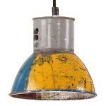 Vidaxl lampe suspendue industrielle 25 w multicolore ronde 17 cm e27