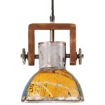 Vidaxl lampe suspendue industrielle 25 w multicolore ronde 19 cm e27