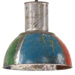 Vidaxl lampe suspendue industrielle 25 w multicolore ronde 28, 5 cm e27