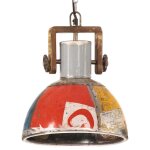 Vidaxl lampe suspendue industrielle 25 w multicolore ronde 30 cm e27