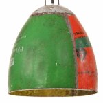 Vidaxl lampe suspendue industrielle 25 w multicolore ronde 42 cm e27
