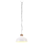 Vidaxl lampe suspendue industrielle 58 cm blanc e27