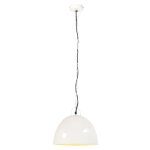 Vidaxl lampe suspendue industrielle vintage 25 w blanc rond 31 cm e27