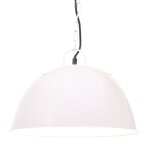 Vidaxl lampe suspendue industrielle vintage 25 w blanc rond 41 cm e27