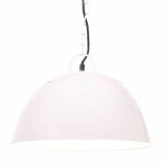 Vidaxl lampe suspendue industrielle vintage 25 w blanc rond 41 cm e27