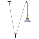 Vidaxl lampe suspendue rglable hauteur e27 gris brillant  22cm mtal