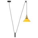 Vidaxl lampe suspendue rglable hauteur e27 jaune brillant 22cm mtal
