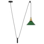Vidaxl lampe suspendue rglable hauteur e27 vert brillant  22cm mtal