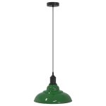 Vidaxl lampe suspendue rglable hauteur e27 vert brillant  31cm mtal