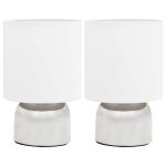 Vidaxl lampes de table 2 pcs bouton tactile blanc e14