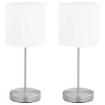 Vidaxl lampes de table 2 pcs bouton tactile blanc e14