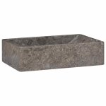 Vidaxl lavabo 45x30x12 cm marbre gris brillant