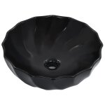 Vidaxl lavabo 46x17 cm c�ramique noir