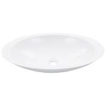 Vidaxl lavabo 59, 3x35, 1x10, 7 cm fonte minrale / marbre blanc