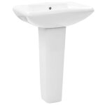 Vidaxl lavabo autoportant avec socle c�ramique blanc 580x470x200 mm