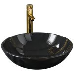 Vidaxl lavabo de bain avec robinet et drain à poussoir verre trempé Vidaxl lavabo de bain avec robinet et drain à poussoir verre trempé