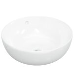 Vidaxl lavabo blanc 44x17 cm c�ramique rond